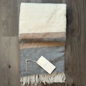 Alicia Adams Alpaca Cream, Brown, and Gray Throw Blanket